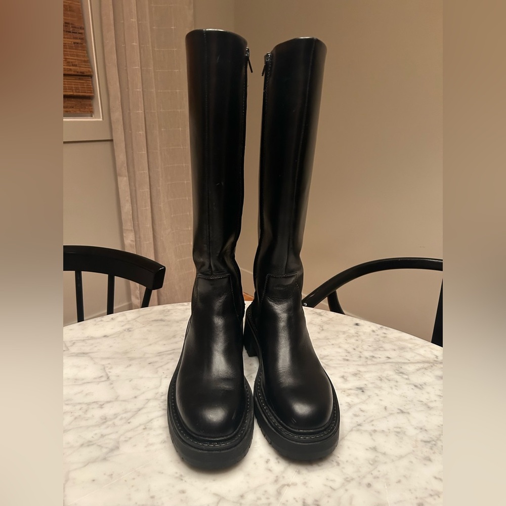 Black Knee-High Zara  Boots
